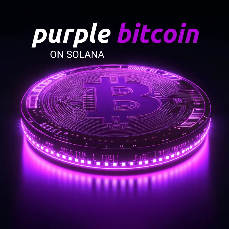 Purple Bitcoin on Solana